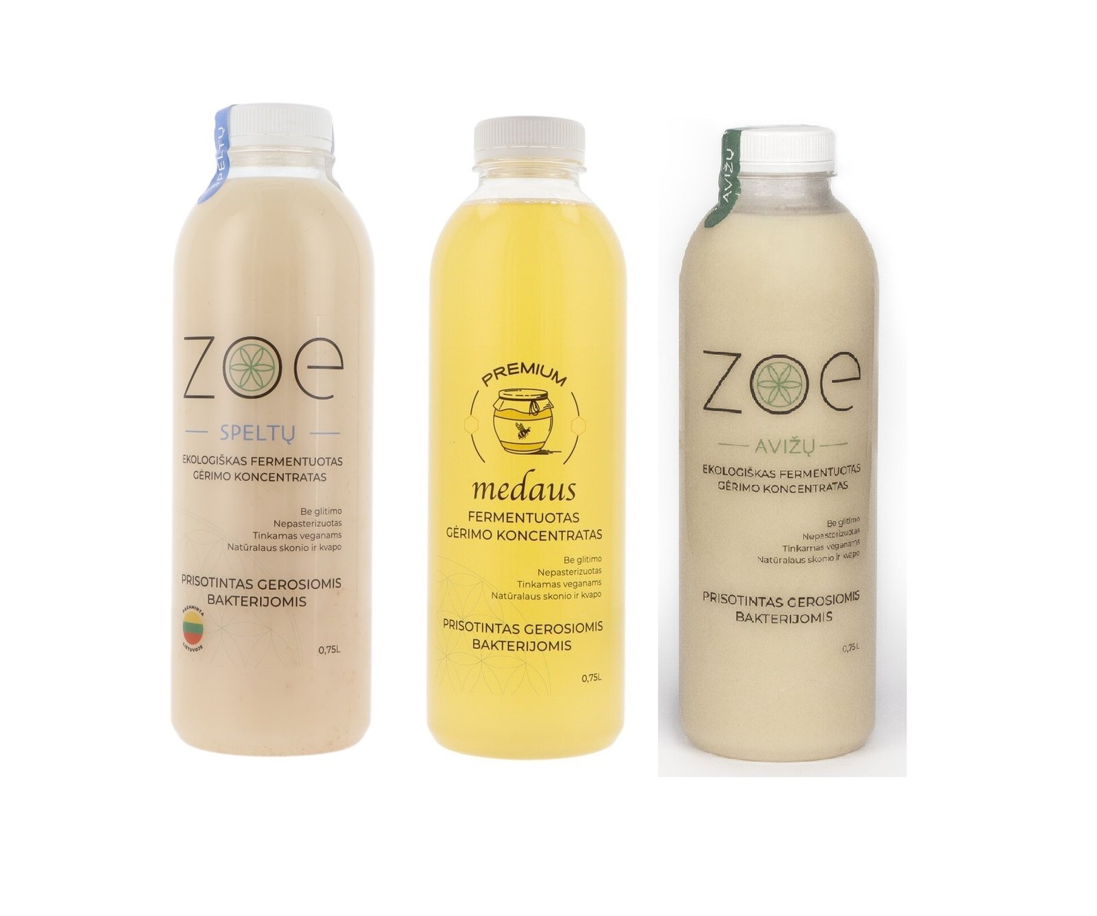 ZOE PREMIUM KOMPLEKTS ĢIMENEI, 3×0.75 L (2.25 L)